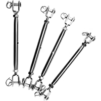 4 x Acero inoxidable Marine Cerrado Cuerpo 6 mm Horquilla Horquilla Techo